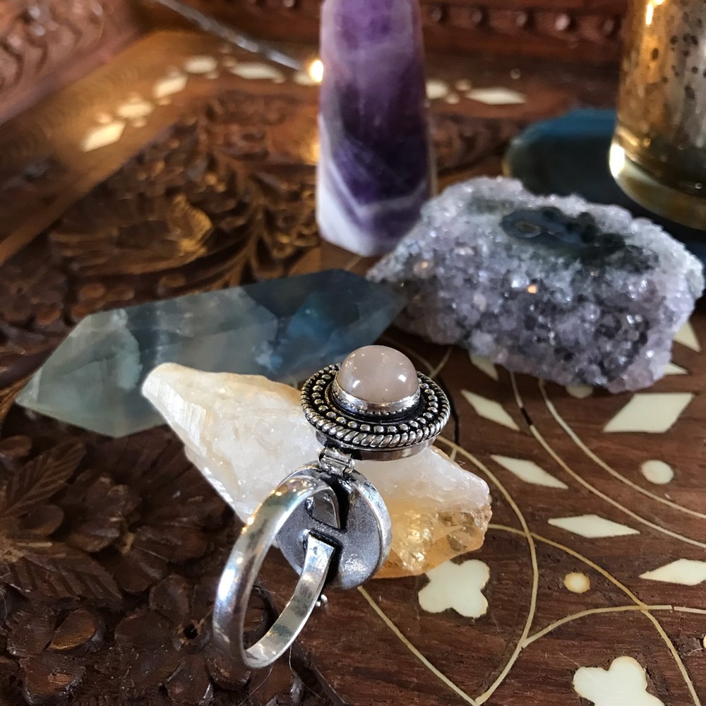 Poison / Pill Box Stash Locket Ring - Picture 3 of 7